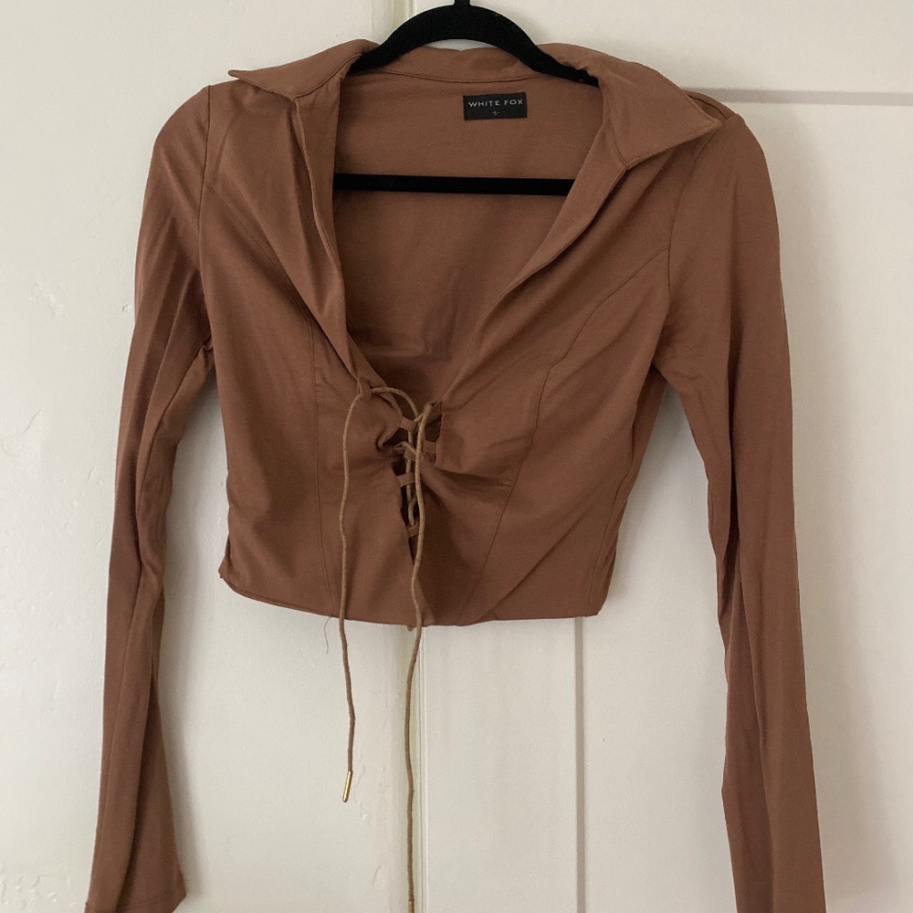 Lace Up Casual Long Sleeve